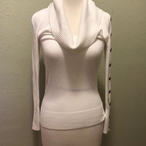 WHBM white sweater